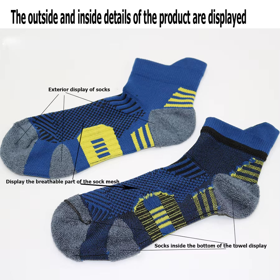 3 Pairs Non-Slip Sports Socks – Quick-Dry Athletic Socks for Men & Women