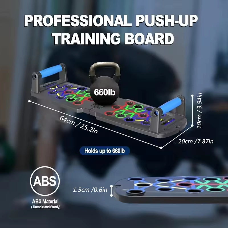 Smart Foldable Push-Up Board with Automatic Counter – Multi-Grip Stand for Core & Strength Training at Home