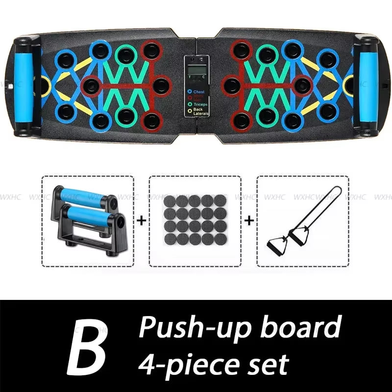 Smart Foldable Push-Up Board with Automatic Counter – Multi-Grip Stand for Core & Strength Training at Home