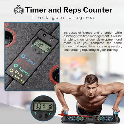 Smart Foldable Push-Up Board with Automatic Counter – Multi-Grip Stand for Core & Strength Training at Home