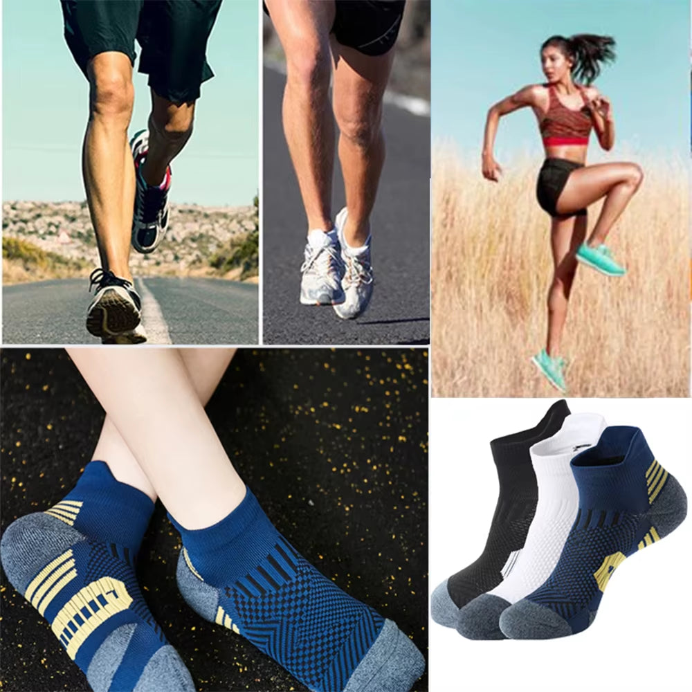3 Pairs Non-Slip Sports Socks – Quick-Dry Athletic Socks for Men & Women
