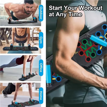 Smart Foldable Push-Up Board with Automatic Counter – Multi-Grip Stand for Core & Strength Training at Home